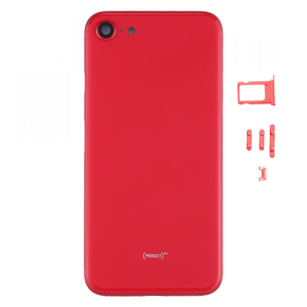Battery Back Cover with Camera Lens Cover & SIM Card Tray & Side keys for iPhone SE 2020(Red) iPhone Replacement Parts Apple iPhone SE 2020